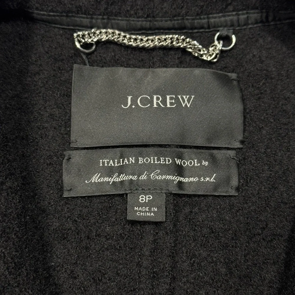 J. Crew Women's Daphne Top Coat Italian Boiled Wool Double Breasted Sz 6 Petite - Picture 4 of 8